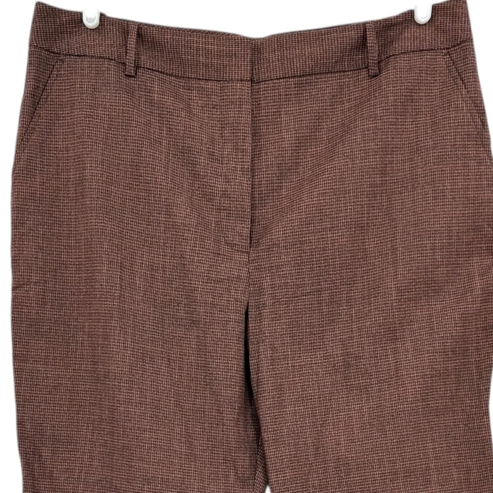 Worthington Women's High-Rise Modern Fit Stretch Rust Black Trousers Size 18 NWT